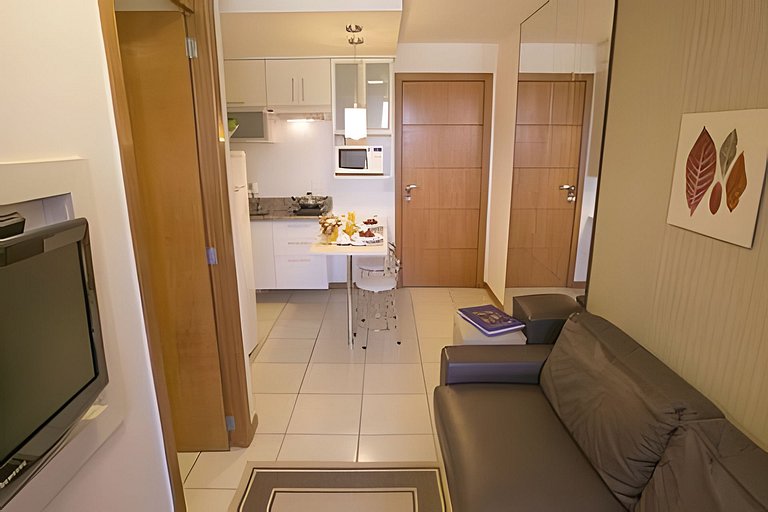 Flat Life resorts, beira lago.
