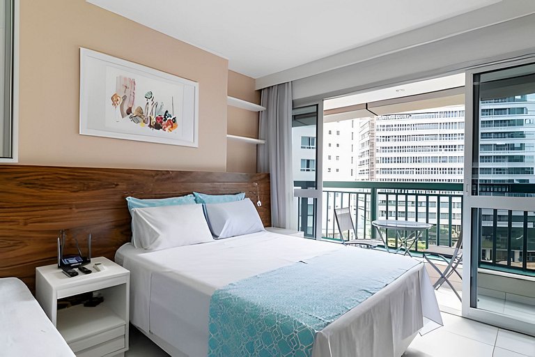 V614 Flat vision moderno. Até 4 hóspedes.