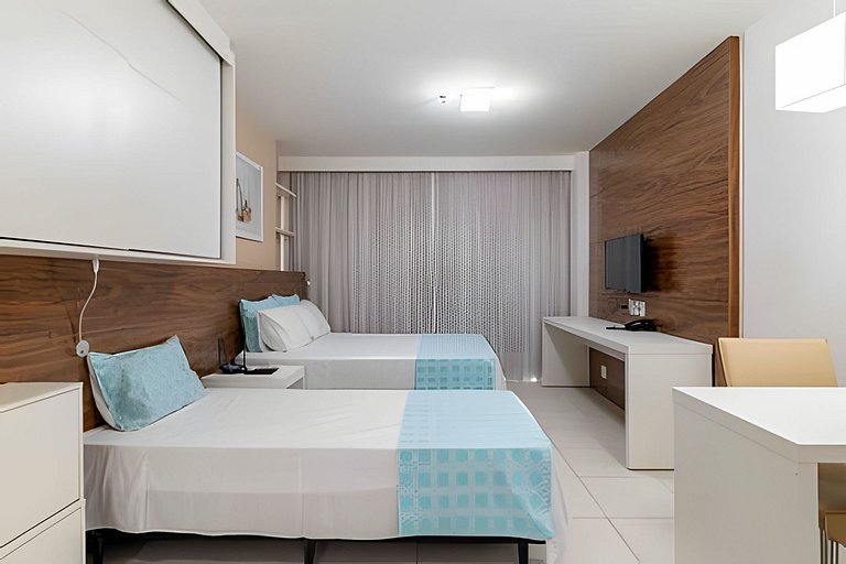 V614 Flat vision moderno. Até 4 hóspedes.