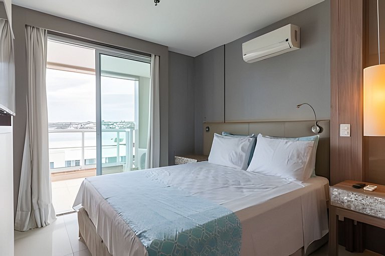 Flat de luxo - Brisas do lago + garagem.