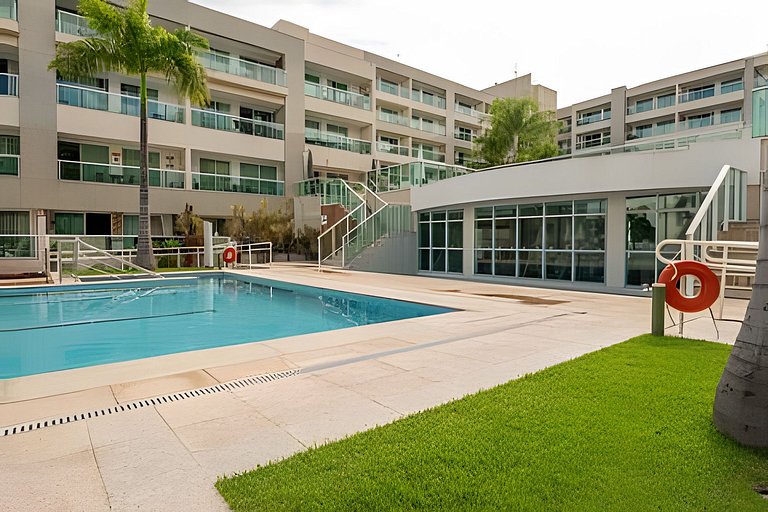 Flat de luxo - Brisas do lago + garagem.