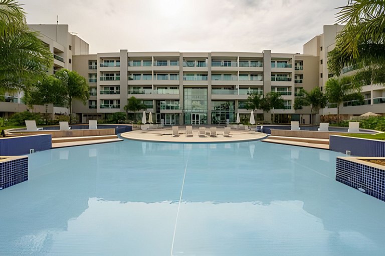 Flat de luxo - Brisas do lago + garagem.