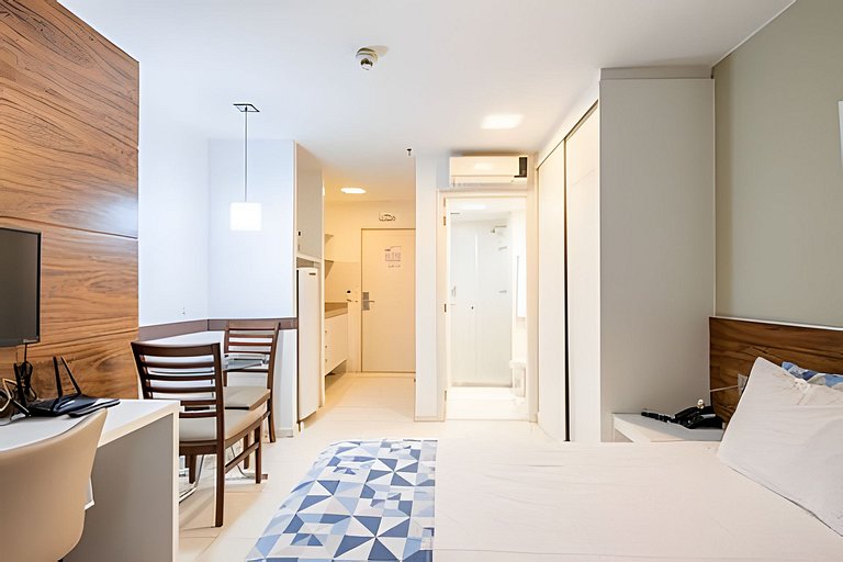 Flat Fusion moderno 16 + vaga de garagem.