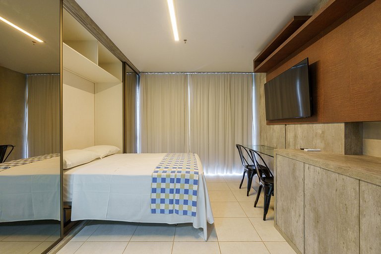 Flat moderno Fusion + garagem.