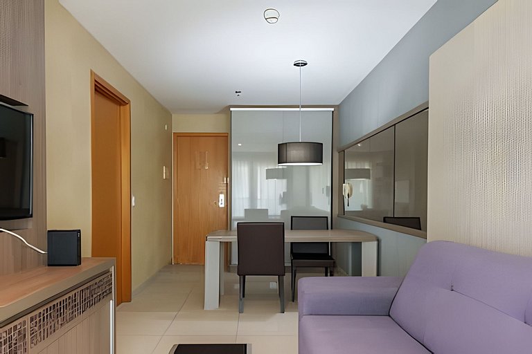 Flat de luxo com vista pro lago