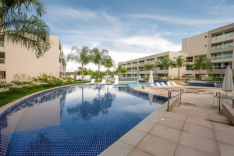 Flat de luxo com vista pro lago