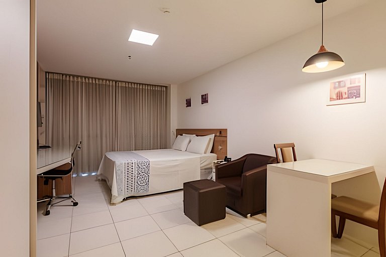 Flat moderno Hotel Fusion 15° + garagem.