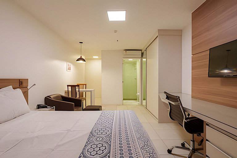 V906 Flat moderno Hotel Vision + garagem.