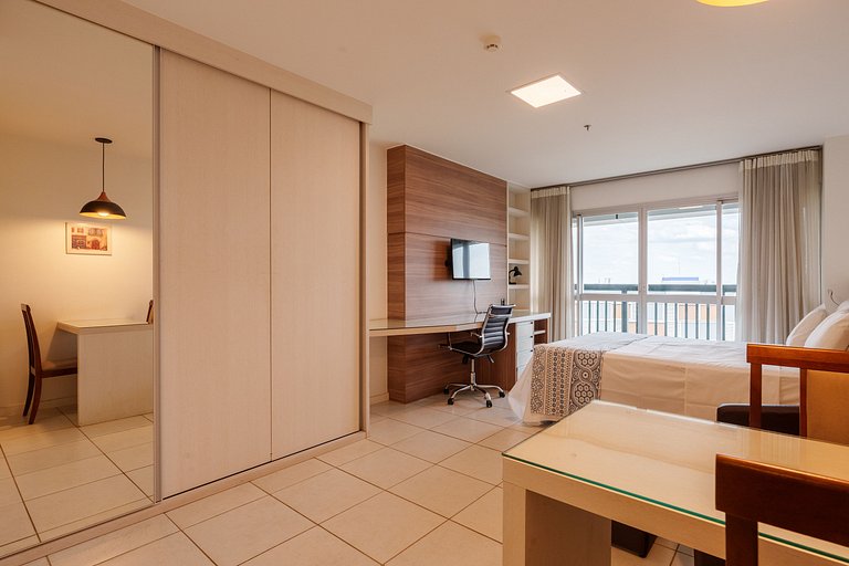 V906 Flat moderno Hotel Vision + garagem.