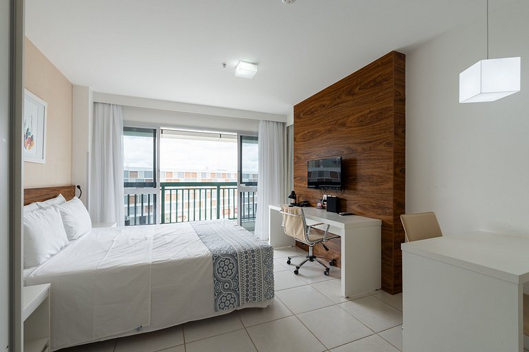 V510 flat moderno Hotel Vision + garagem.