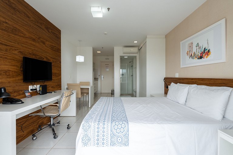 V510 flat moderno Hotel Vision + garagem.