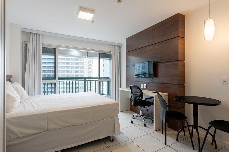 Flat moderno Hotel Fusion 9º + garagem.