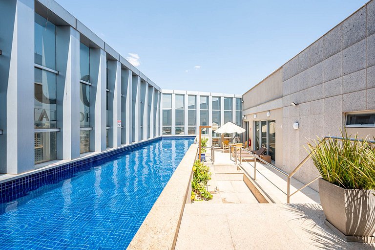V1421 flat moderno Hotel Vision + garagem.