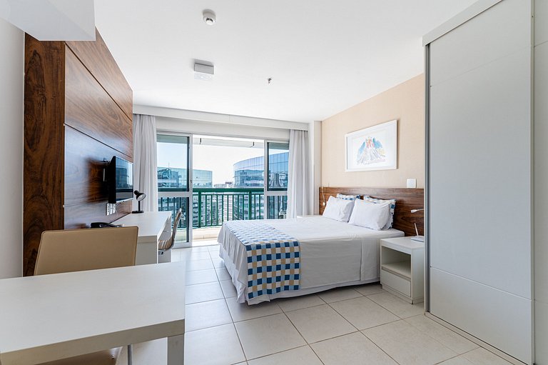 V1421 flat moderno Hotel Vision + garagem.