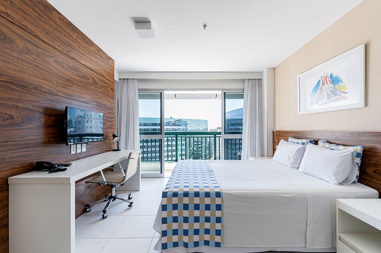 V1421 flat moderno Hotel Vision + garagem.