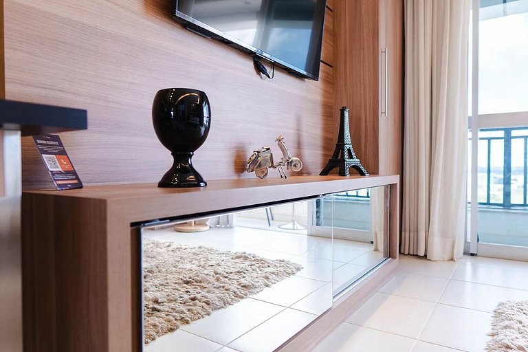 Flat hotel vision de luxo 13º + garagem.