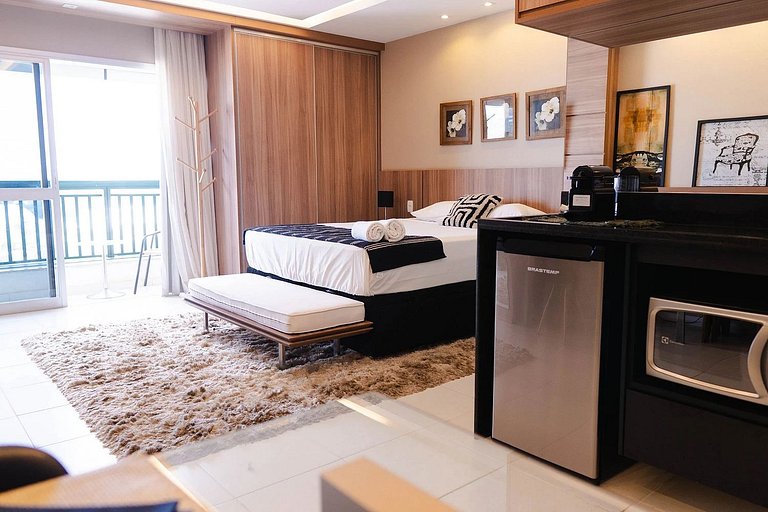 Flat hotel vision de luxo 13º + garagem.