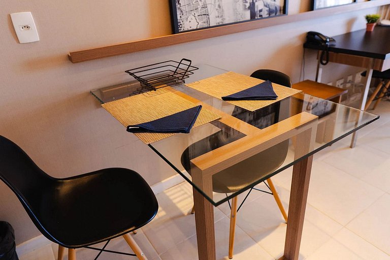 Flat hotel vision de luxo 13º + garagem.
