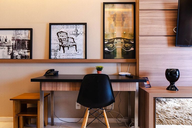 Flat hotel vision de luxo 13º + garagem.