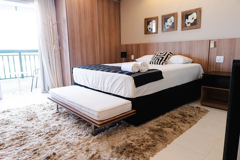 Flat hotel vision de luxo 13º + garagem.