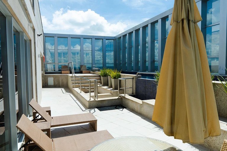 Flat hotel vision de luxo 13º + garagem.