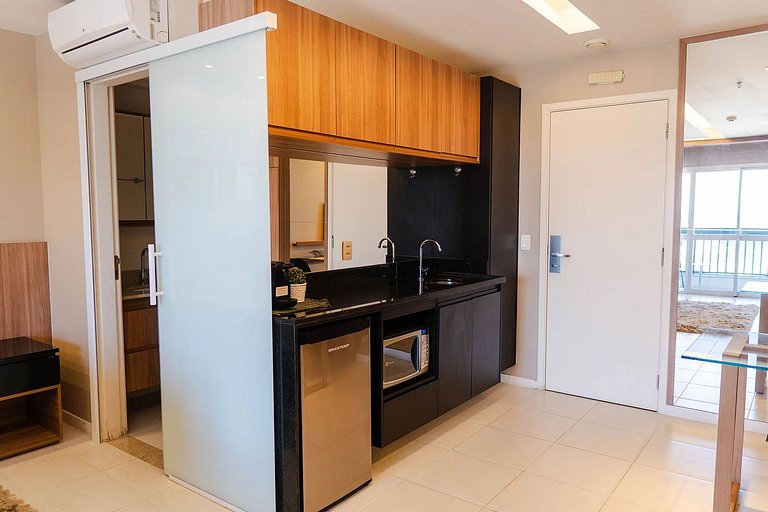 Flat hotel vision de luxo 13º + garagem.