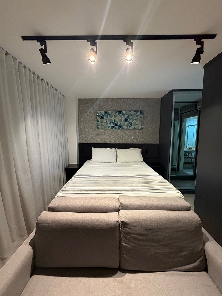 Flat hotel Vision de luxo 5º + garagem.