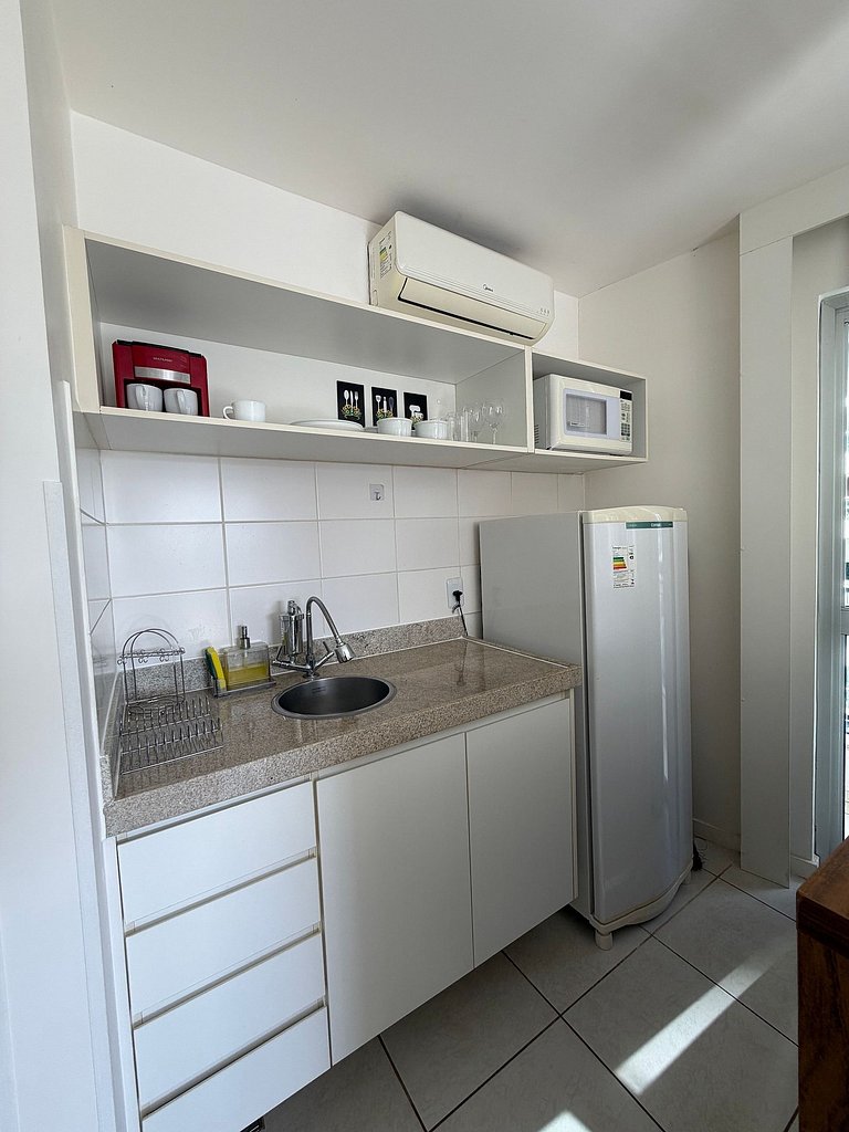 Flat Fusion moderno 13 + vaga de garagem.